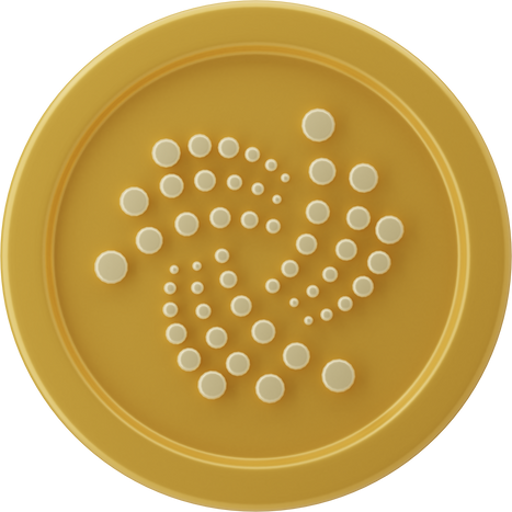3d IOTA crypto coin illustration